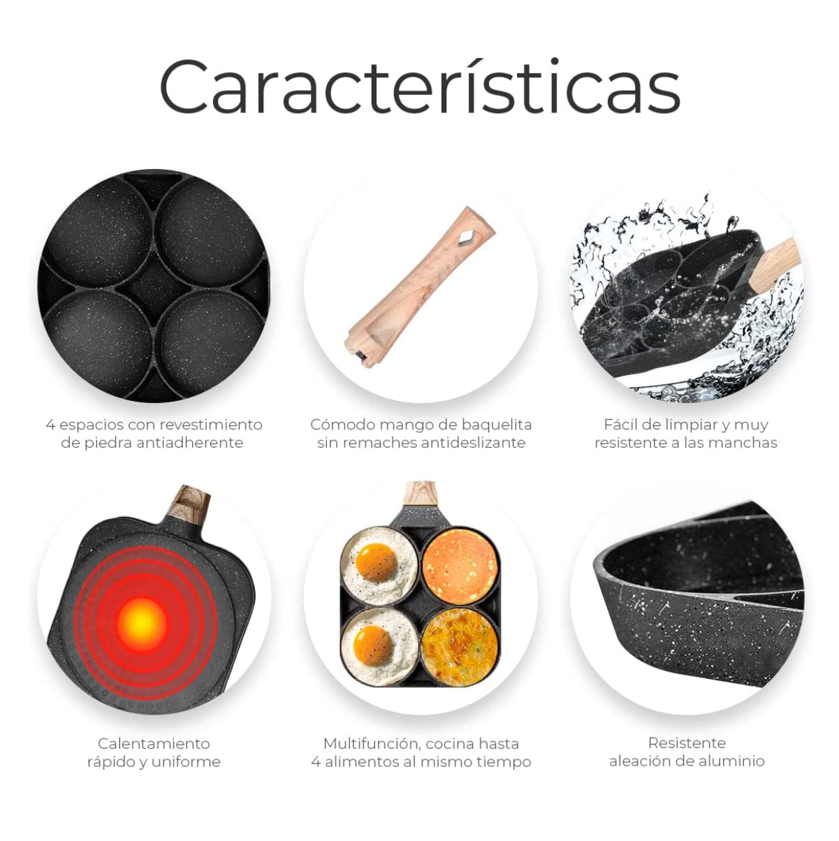 Four-element frying pan
