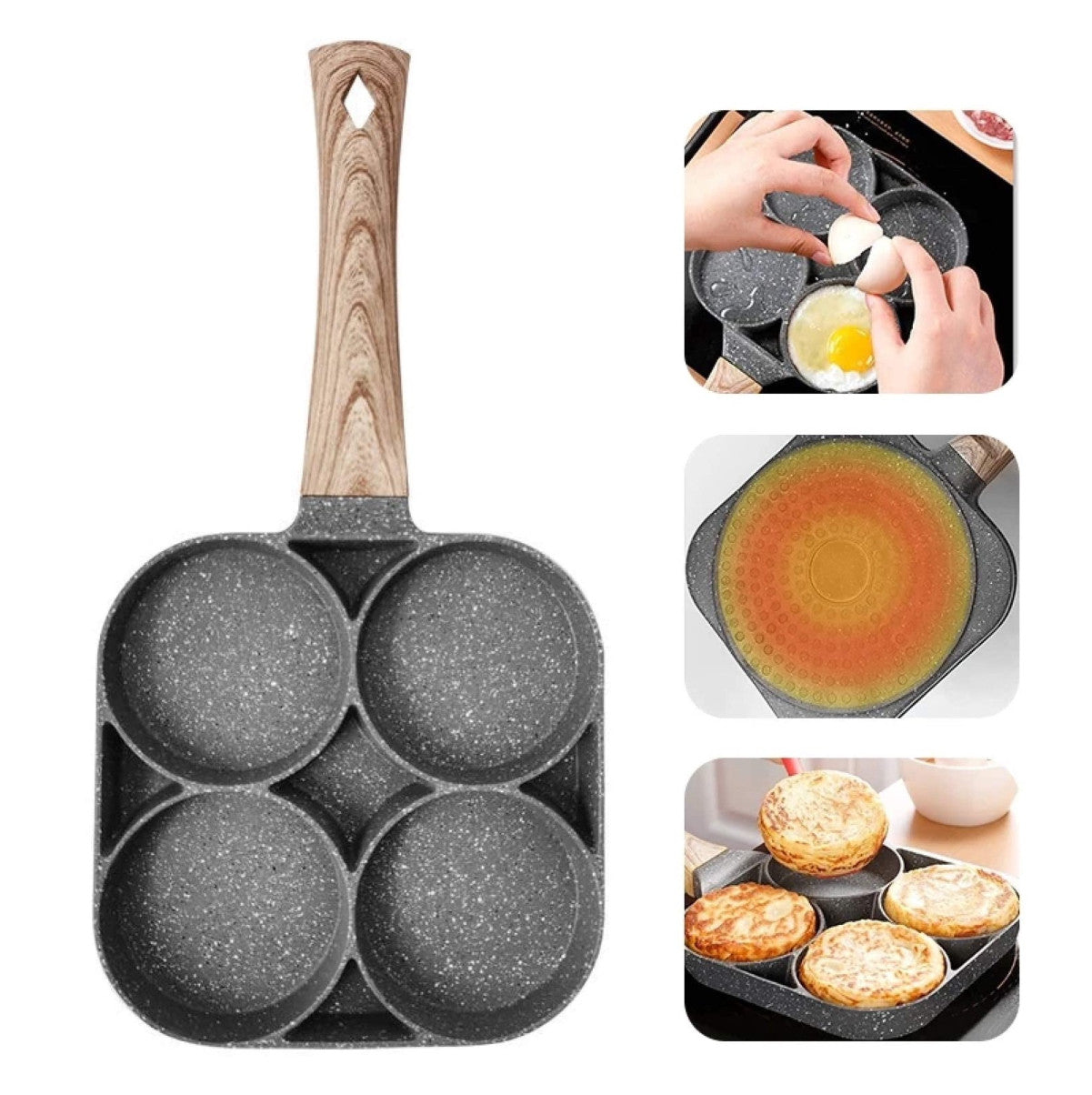 Four-element frying pan
