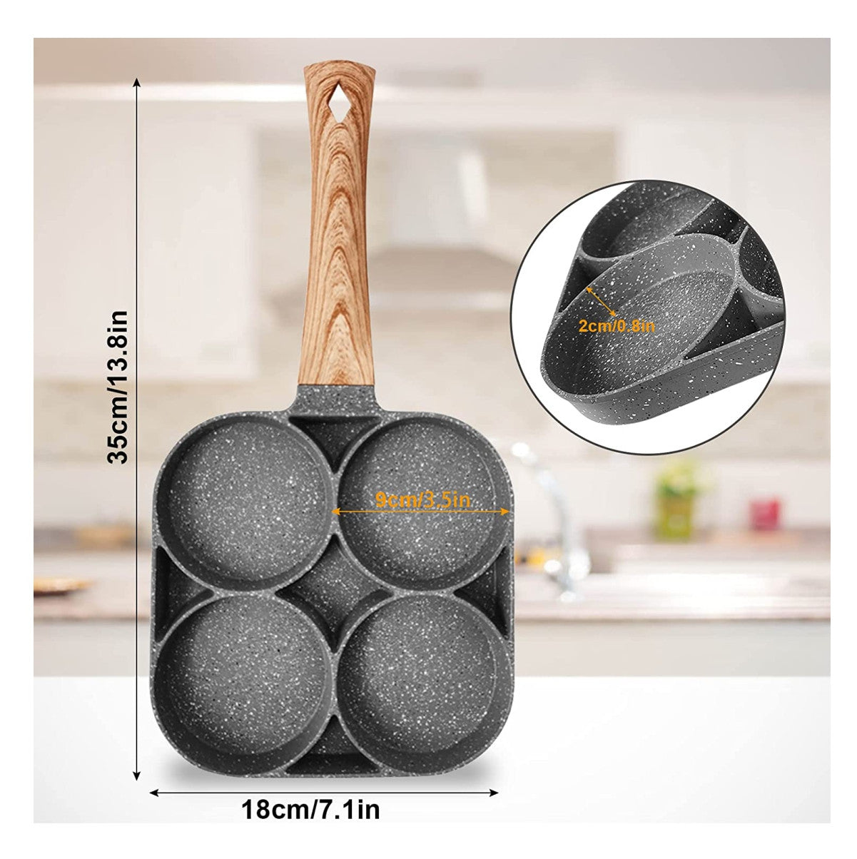 Four-element frying pan