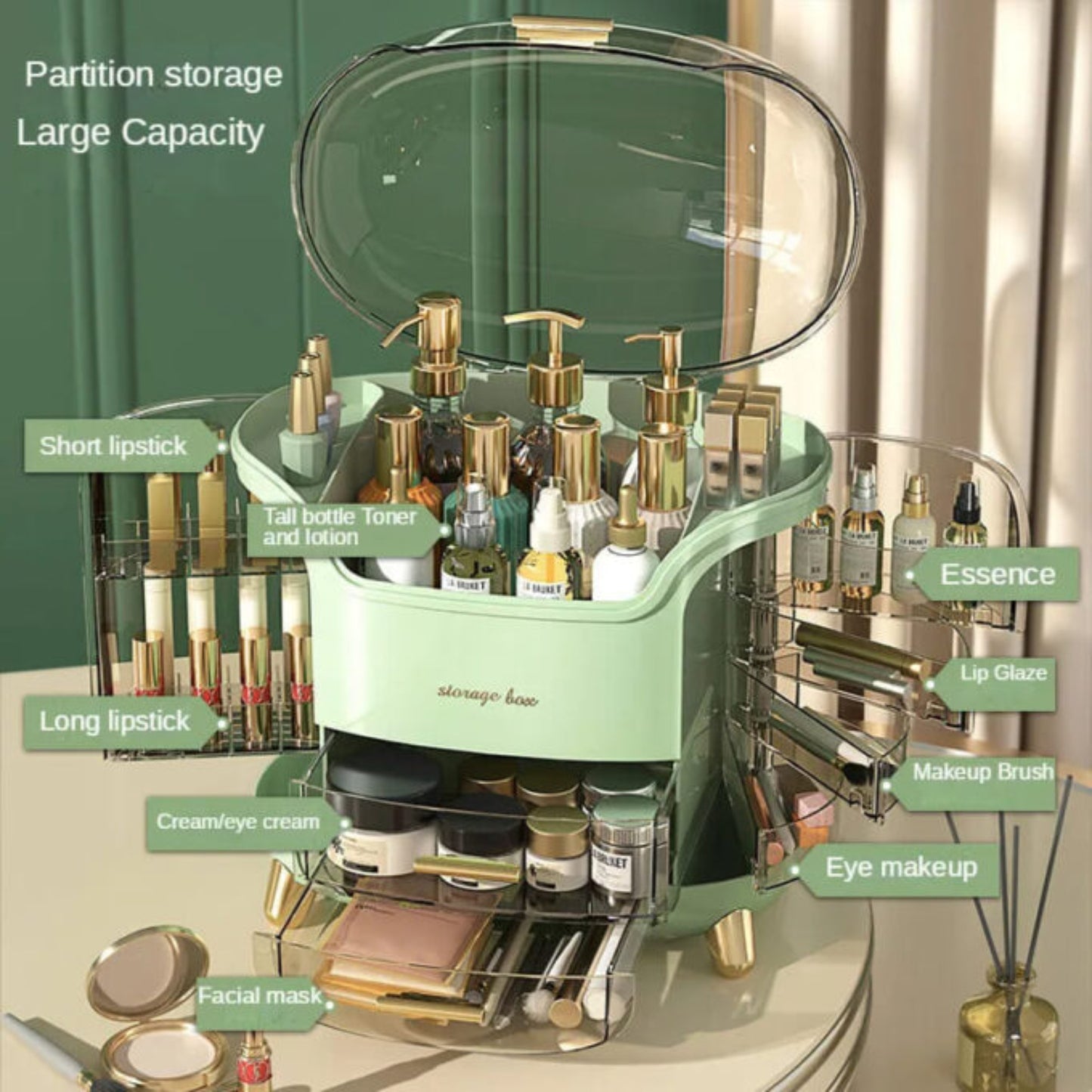 Organizador de maquillaje premium