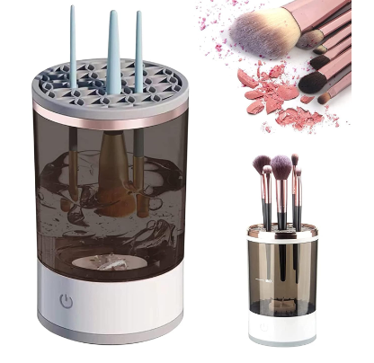 Automatic makeup brush cleaner
